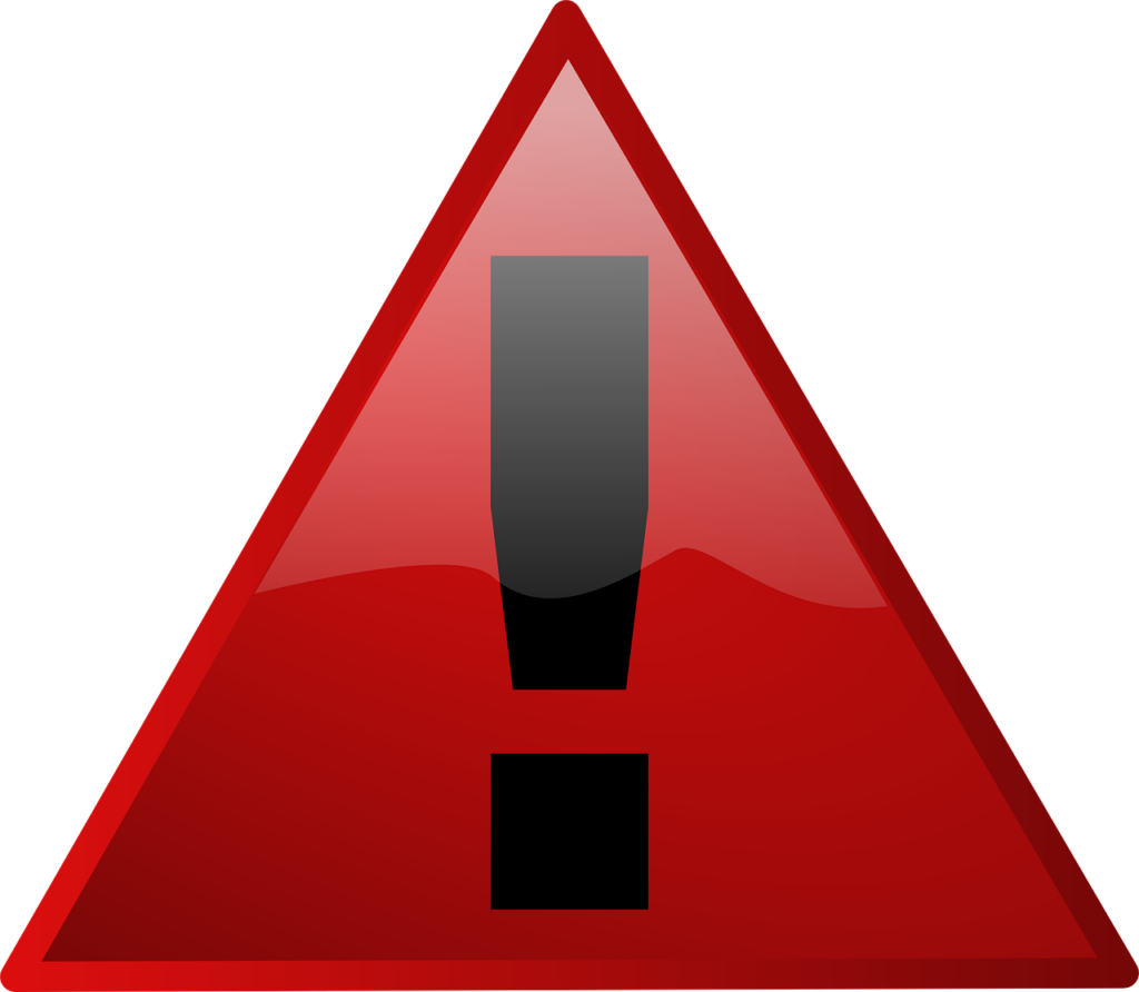 Warning triangle icon highlighting important information about legitimate life insurance underwriting and disclosures.