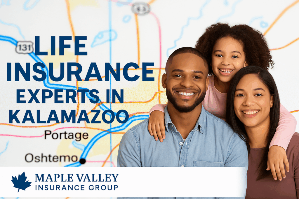 3 person family looking for life insurance near their community