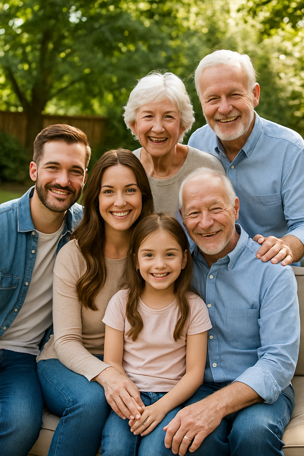 multi-generational family smiling - Kalamazoo life insurance