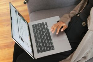 Instabrain Life Insurance Review: How Fidelity Life Uses This Advanced AI Platform 1 Person completing an online life insurance application using the InstaBrain AI platform on a laptop