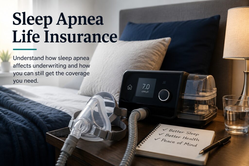 Life Insurance With Sleep Apnea: What You Can Still Qualify For 1 Person using a CPAP machine while researching life insurance options